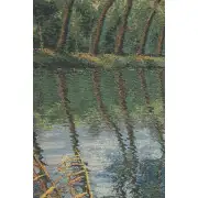 Canal in Flanders No Mill Belgian Tapestry Wall Hanging | Close Up 2