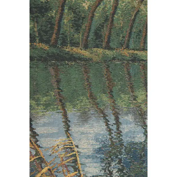 Canal in Flanders No Mill Belgian Tapestry Wall Hanging | Close Up 2