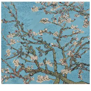 C Charlotte Home Furnishings Inc The Almond Blossom European Cushion Cover | Decorative Cushion Case with Cotton Polyester & Viscose | 16x16 Inch Cushion Cover for Living Room | by Vincent Van Gogh