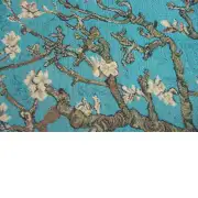 C Charlotte Home Furnishings Inc The Almond Blossom European Cushion Cover | Decorative Cushion Case with Cotton Polyester & Viscose | 16x16 Inch Cushion Cover for Living Room | by Vincent Van Gogh | Close Up 2