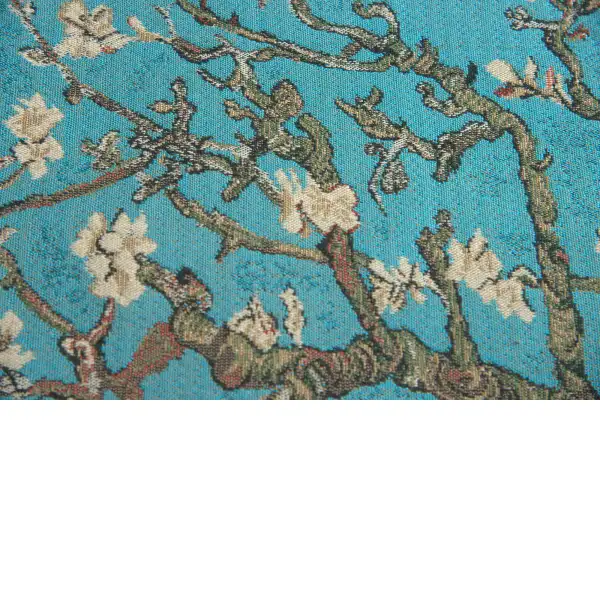 C Charlotte Home Furnishings Inc The Almond Blossom European Cushion Cover | Decorative Cushion Case with Cotton Polyester & Viscose | 16x16 Inch Cushion Cover for Living Room | by Vincent Van Gogh | Close Up 2