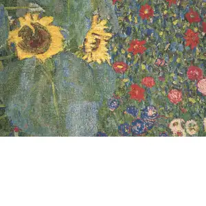 Country Garden A By Klimt Belgian Cushion Cover - 18 in. x 18 in. cotton/wool/viscose by Gustav Klimt