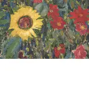 Country Garden B By Klimt Belgian Cushion Cover - 18 in. x 18 in. cotton/wool/viscose by Gustav Klimt | Close Up 2