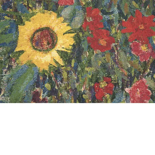 Country Garden B By Klimt Belgian Cushion Cover - 18 in. x 18 in. cotton/wool/viscose by Gustav Klimt | Close Up 2