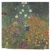 Flower Garden By Klimt Belgian Cushion Cover - 18 in. x 18 in. cotton/wool/viscose by Gustav Klimt | Close Up 1