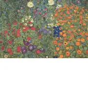 Flower Garden By Klimt Belgian Cushion Cover - 18 in. x 18 in. cotton/wool/viscose by Gustav Klimt | Close Up 2