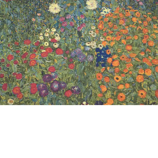 Flower Garden By Klimt Belgian Cushion Cover - 18 in. x 18 in. cotton/wool/viscose by Gustav Klimt | Close Up 2