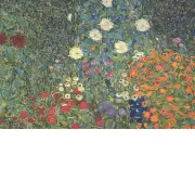 Flower Garden By Klimt Belgian Cushion Cover - 18 in. x 18 in. cotton/wool/viscose by Gustav Klimt | Close Up 3