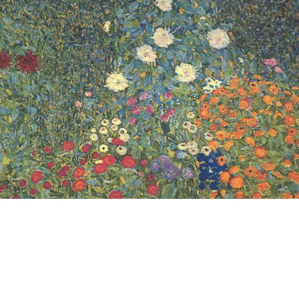 Flower Garden By Klimt Belgian Cushion Cover - 18 in. x 18 in. cotton/wool/viscose by Gustav Klimt | Close Up 3