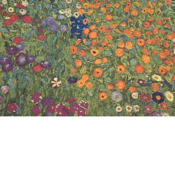 Flower Garden By Klimt Belgian Cushion Cover - 18 in. x 18 in. cotton/wool/viscose by Gustav Klimt | Close Up 4
