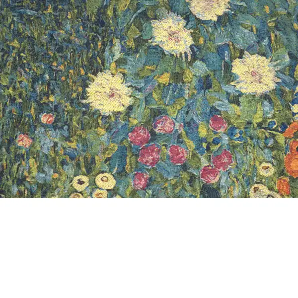Flower Garden II By Klimt Belgian Cushion Cover - 18 in. x 18 in. cotton/wool/viscose by Gustav Klimt | Close Up 2