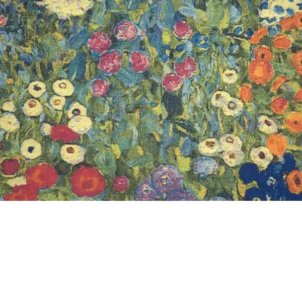 Flower Garden II By Klimt Belgian Cushion Cover - 18 in. x 18 in. cotton/wool/viscose by Gustav Klimt | Close Up 3