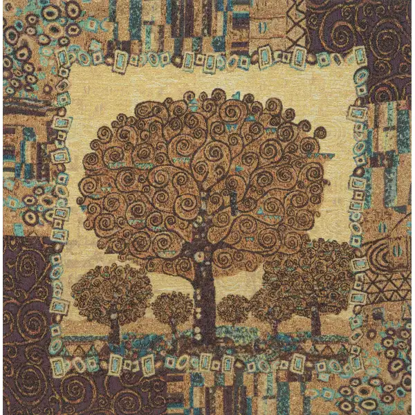 Tree of Life A by Klimt Belgian Cushion Cover | Close Up 1