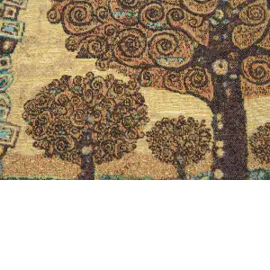 Tree Of Life A By Klimt Belgian Cushion Cover - 18 in. x 18 in. Cotton/viscose/goldthreadembellishments by Gustav Klimt
