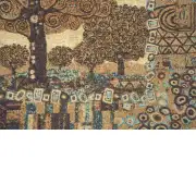 Tree Of Life A By Klimt Belgian Cushion Cover - 18 in. x 18 in. Cotton/viscose/goldthreadembellishments by Gustav Klimt | Close Up 3