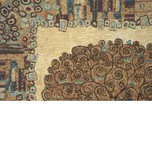 Tree Of Life A By Klimt Belgian Cushion Cover - 18 in. x 18 in. Cotton/viscose/goldthreadembellishments by Gustav Klimt