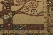 Tree Of Life B By Klimt Belgian Cushion Cover - 18 in. x 18 in. Cotton/viscose/goldthreadembellishments by Gustav Klimt | Close Up 2