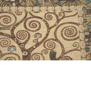 Tree Of Life B By Klimt Belgian Cushion Cover - 18 in. x 18 in. Cotton/viscose/goldthreadembellishments by Gustav Klimt