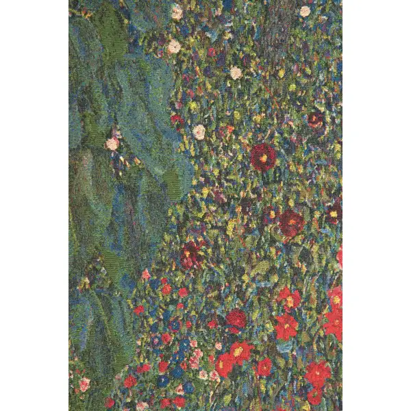 Country Garden III By Klimt Belgian Tapestry Wall Hanging - 37 in. x 38 in. cotton/wool/viscose by Gustav Klimt | Close Up 1