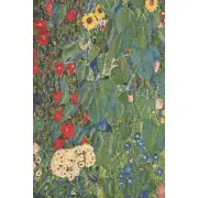 Country Garden III By Klimt Belgian Tapestry Wall Hanging - 37 in. x 38 in. cotton/wool/viscose by Gustav Klimt | Close Up 2