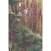 Monet's Garden III Small with Border Belgian Wall Tapestry | Close Up 1