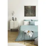 Monet's Garden III Small with Border Belgian Tapestry Wall Hanging | Life Style 1