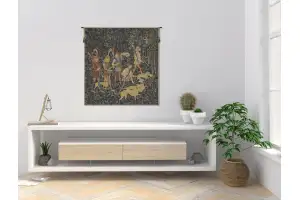 The Hunt Amour Eternelle Square Belgian Tapestry Wall Hanging