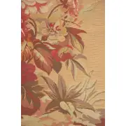 Square Romantique Beige Small Belgian Tapestry Wall Hanging | Close Up 2