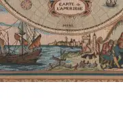 Maritime Map Large French Wall Tapestry | Close Up 1