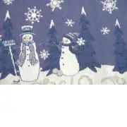 Crystal Snowman Chenille Table Mat | Close Up 1