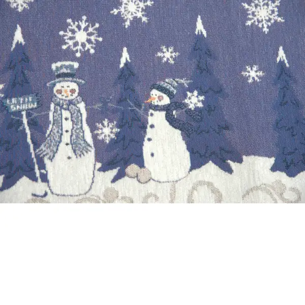 Crystal Snowman Chenille Table Mat | Close Up 1