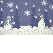 Crystal Snowman Chenille Table Mat | Close Up 2