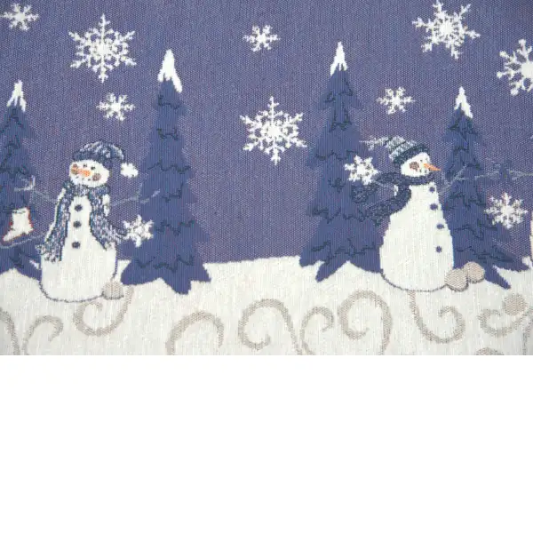 Crystal Snowman Chenille Table Mat | Close Up 2