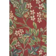 The Tree Of Life Portiere Red Belgian Tapestry - 24 in. x 70 in. Cotton/Viscose/Polyester by William Morris | Close Up 1
