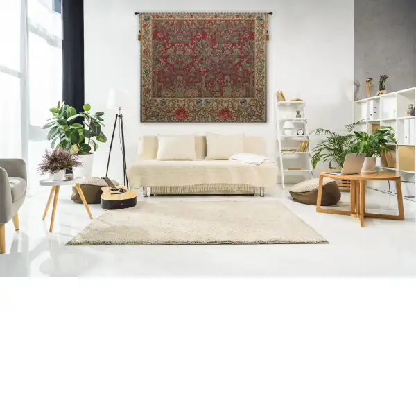 The Tree of Life Forest Red Belgian Tapestry | Life Style 1