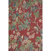 Tree of Life Red William Morris Belgian Wall Tapestry | Close Up 1