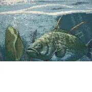 Fishin' Hole with Looped Black Rod Fine Art Tapestry | Close Up 2