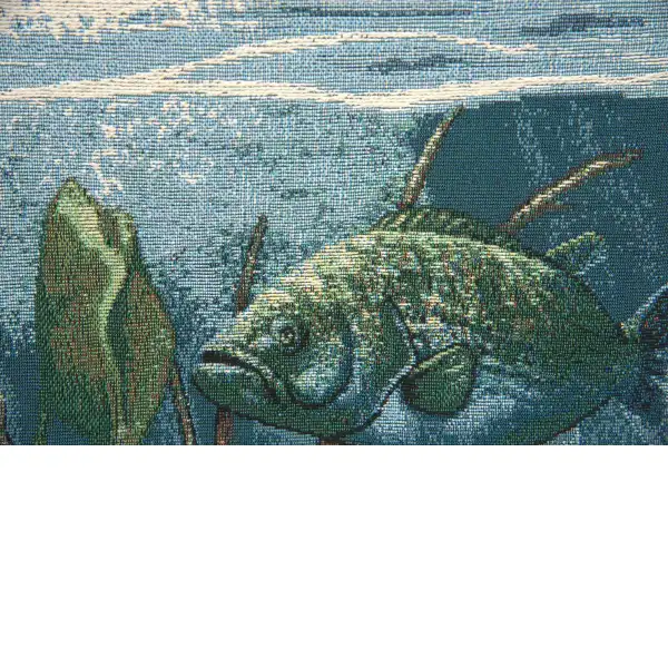 Fishin' Hole with Looped Black Rod Fine Art Tapestry | Close Up 2