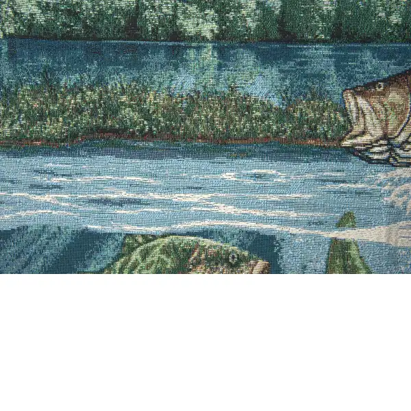 Fishin' Hole with Brown Rod Fine Art Tapestry | Close Up 1