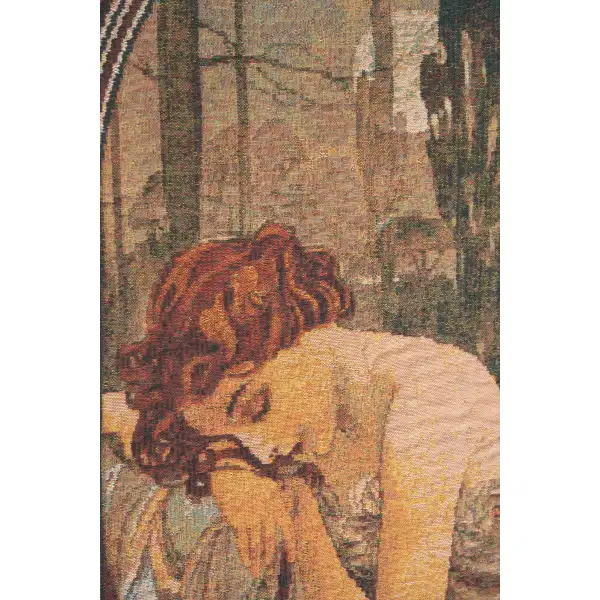 Mucha Nuit Bright Belgian Tapestry Wall Hanging | Close Up 1