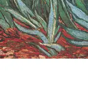 Irises In Garden II Belgian Tapestry Wall Hanging - 48 in. x 37 in. Cotton/Acrylic/Wool/Polyester by Vincent Van Gogh | Close Up 1