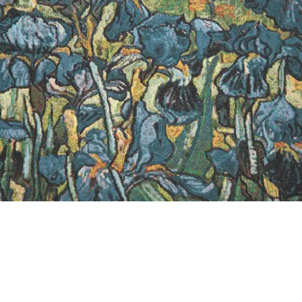 Irises In Garden II Belgian Tapestry Wall Hanging | Close Up 2