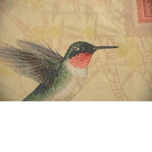 Hummingbird and Amaryllis Fine Art Tapestry | Close Up 1