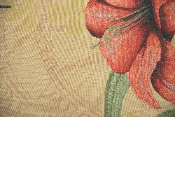 Hummingbird and Amaryllis Fine Art Tapestry | Close Up 2