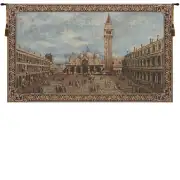 Venezia Piazza Italian Wall Tapestry | Close Up 1