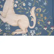 Licorne Fleuri Blue French Couch Cushion | Close Up 4