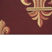 Five Fleur de Lys Red Cushion | Close Up 2