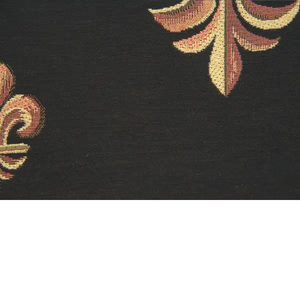 Five Fleur de Lys Black Cushion | Close Up 2