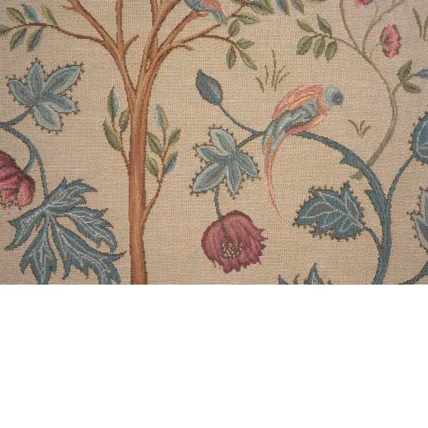 C Charlotte Home Furnishings Inc Kelmscott Tree Beige French Tapestry Cushion - 19 in. x 19 in. Cotton by William Morris | Close Up 4