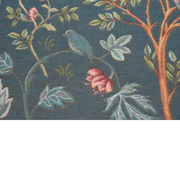 Kelmscott Tree Blue Cushion - 19 in. x 19 in. Cotton by William Morris | Close Up 2